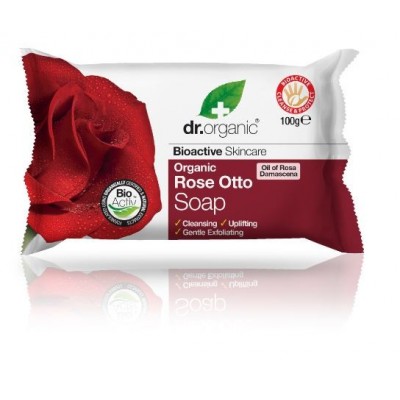 Comprar DR ORGANIC ROSA DE DAMASCO PASTILLA DE JABON 100 G al mejor precio en NuestraFarma, tu farmacia online