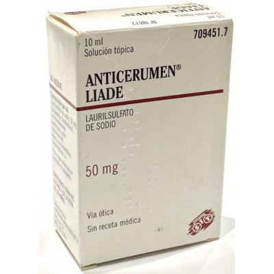 Comprar ANTICERUMEN LIADE 50 mg/ml GOTAS OTICAS EN SOLUCION 1 FRASCO 10 ml al mejor precio en NuestraFarma, tu farmacia online