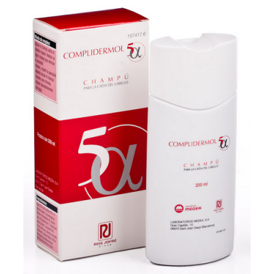 Comprar COMPLIDERMOL 5ALFA CHAMPU ANTICAIDA 200 ML al mejor precio en NuestraFarma, tu farmacia online
