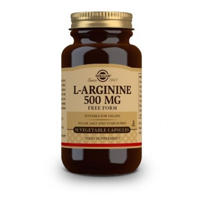 Comprar SOLGAR L-ARGININA 500MG 50 CAPSULAS VEGETALES al mejor precio en NuestraFarma, tu farmacia online
