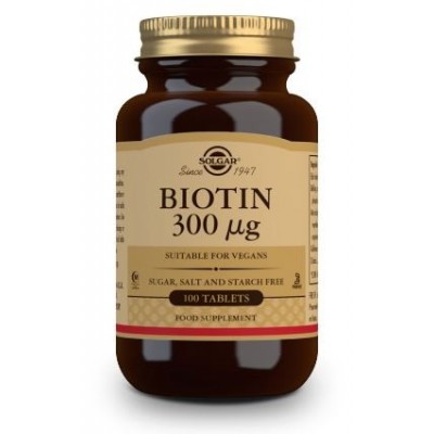 Comprar SOLGAR BIOTINA 300MCG 100 COMPRIMIDOS al mejor precio en NuestraFarma, tu farmacia online