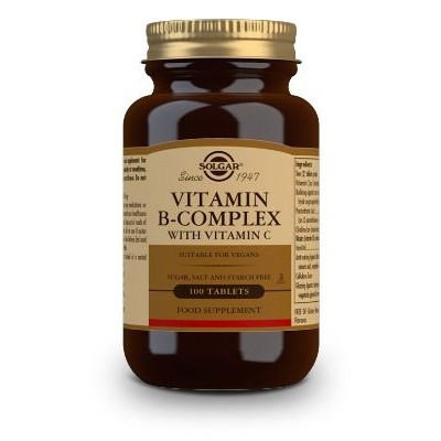 Comprar SOLGAR B-COMPLEX CON VITAMINA C 100 COMPRIMIDOS al mejor precio en NuestraFarma, tu farmacia online