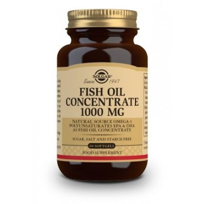 Comprar SOLGAR ACEITE DE PESCADO CONCENTRADO 1000MG 60 CAPSULAS BLANDAS al mejor precio en NuestraFarma, tu farmacia online