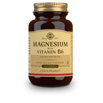 Comprar SOLGAR MAGNESIO+VITAMINA B6 100 COMPRIMIDOS al mejor precio en NuestraFarma, tu farmacia online