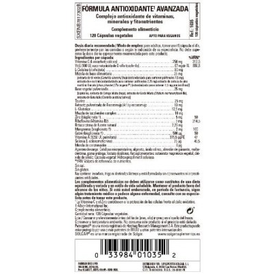 Comprar SOLGAR FORMULA ANTIOXIDANTE AVANZADA 120 CAPSULAS VEGETALES al mejor precio en NuestraFarma, tu farmacia online