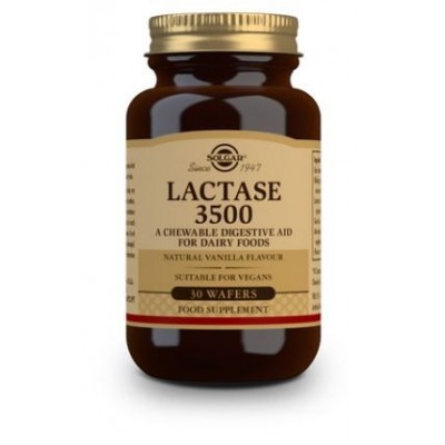 Comprar SOLGAR LACTASA 3500 30 COMPRIMIDOS MASTICABLES al mejor precio en NuestraFarma, tu farmacia online