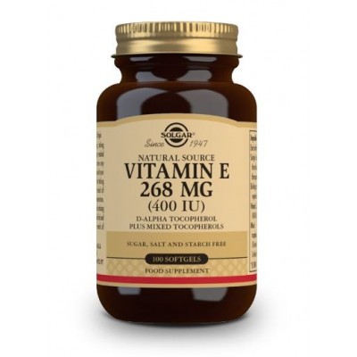 Comprar SOLGAR VITAMINA E 400 UI (268 MG) 100 CAPSULAS BLANDAS al mejor precio en NuestraFarma, tu farmacia online