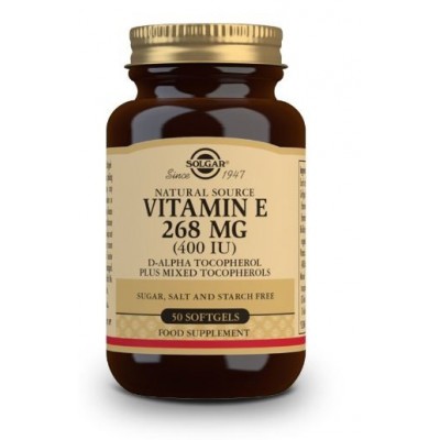 Comprar SOLGAR VITAMINA E 400UI (268MG) 50 CAPSULAS BLANDAS al mejor precio en NuestraFarma, tu farmacia online