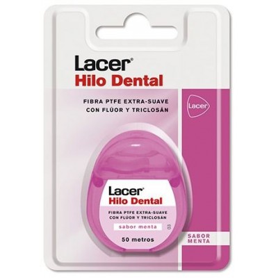 Comprar LACER HILO DENTAL CON FLUOR Y TRICLOSAN 25 M al mejor precio en NuestraFarma, tu farmacia online