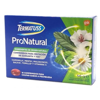 Comprar TERMATUSS PRONATURAL 16 COMPRIMIDOS PARA CHUPAR al mejor precio en NuestraFarma, tu farmacia online