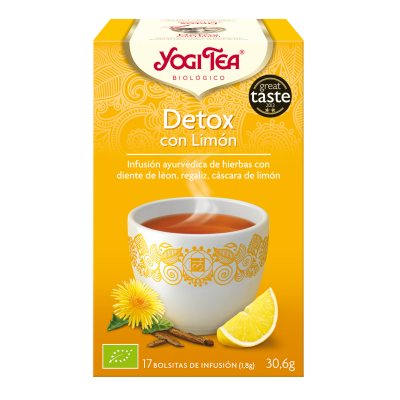 Comprar YOGI TEA BIOLOGICO DETOX CON LIMON 17 BOLSITAS al mejor precio en NuestraFarma, tu farmacia online