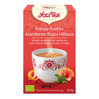 Comprar YOGI TEA BIOLOGICO ENERGIA POSITIVA ARANDANOS ROJOS HIBISCO 17 BOLSITAS al mejor precio en NuestraFarma, tu farmacia online