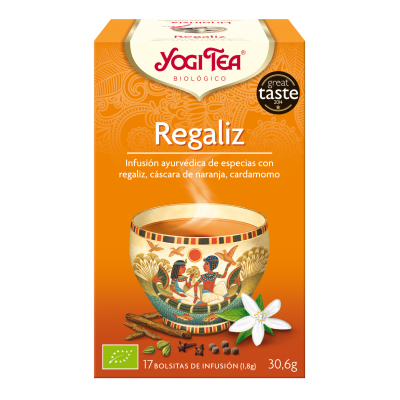 Comprar YOGI TEA BIOLOGICO REGALIZ 17 BOLSITAS al mejor precio en NuestraFarma, tu farmacia online