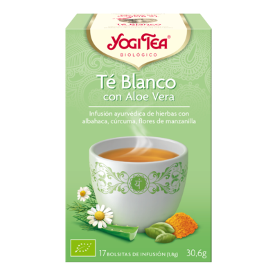 Comprar YOGI TEA BIOLOGICO TE BLANCO CON ALOE VERA 17 BOLSITAS al mejor precio en NuestraFarma, tu farmacia online