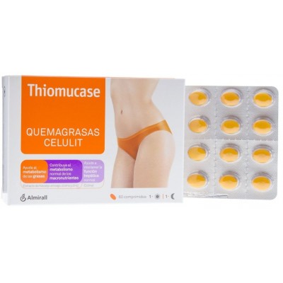 Comprar THIOMUCASE QUEMAGRASAS CELULIT 60 COMPRIMIDOS al mejor precio en NuestraFarma, tu farmacia online