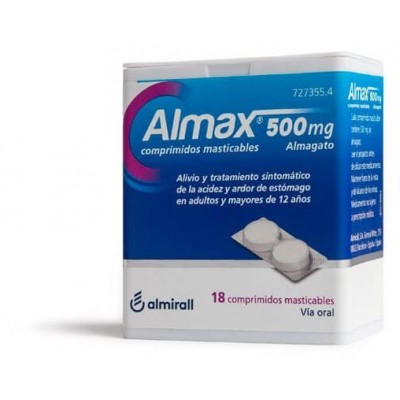 Comprar ALMAX 500 MG 18 COMPRIMIDOS MASTICABLES al mejor precio en NuestraFarma, tu farmacia online