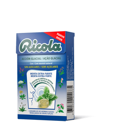 Comprar RICOLA CARAMELO MENTA EXTRA FUERTES 50 G al mejor precio en NuestraFarma, tu farmacia online