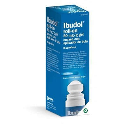 Comprar IBUDOL ROLL-ON 50 MG/G GEL CUTANEO 1 TUBO CON APLICADOR DE BOLA 60 G al mejor precio en NuestraFarma, tu farmacia online