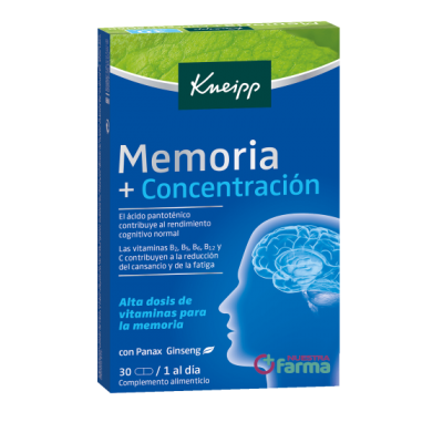 Comprar KNEIPP MEMORIA Y CONCENTRACION 30 CAPSULAS al mejor precio en NuestraFarma, tu farmacia online