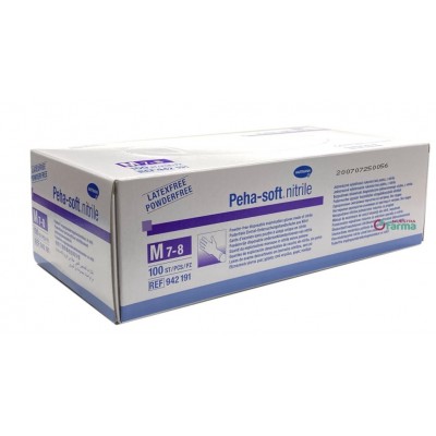 Comprar PEHA SOFT GUANTES NITRILO FINO AZULES TALLA M 100 U al mejor precio en NuestraFarma, tu farmacia online