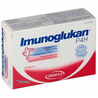 Comprar IMUNOGLUKAN P4H 30 CAPSULAS al mejor precio en NuestraFarma, tu farmacia online