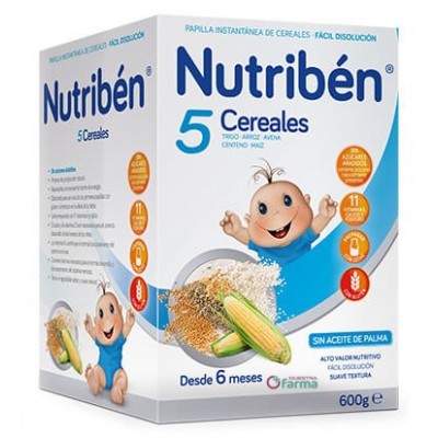Comprar NUTRIBEN 5 CEREALES 600 G al mejor precio en NuestraFarma, tu farmacia online