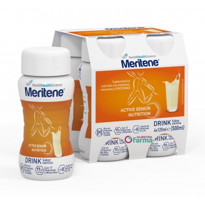 Comprar MERITENE DRINK VAINILLA 4 X 125 ML al mejor precio en NuestraFarma, tu farmacia online
