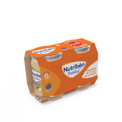 Comprar NUTRIBEN POTITO MACEDONIA DE FRUTAS CON CEREALES 2 X 190 G al mejor precio en NuestraFarma, tu farmacia online