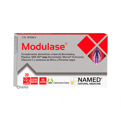 Comprar MODULASE 20 COMPRIMIDOS al mejor precio en NuestraFarma, tu farmacia online