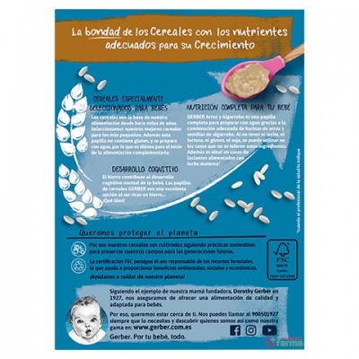 Comprar GERBER ARROZ Y ALGARROBO 250 G al mejor precio en NuestraFarma, tu farmacia online