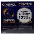 CONTROL FINISSIMO XL PRESERVATIVOS  2 ENVASES 12 UNIDADES