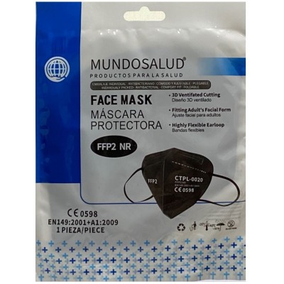 Comprar MASCARILLA FFP2 NR NEGRA 1 UNIDAD al mejor precio en NuestraFarma, tu farmacia online