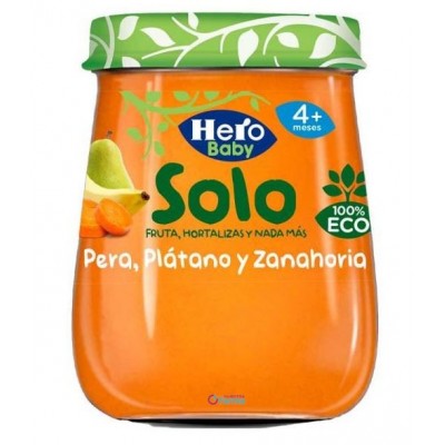 Comprar HERO BABY SOLO PERA PLATANO Y ZANAHORIA ECO 120 G al mejor precio en NuestraFarma, tu farmacia online