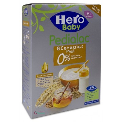 Comprar PEDIALAC PAPILLA 8 CEREALES Y MIEL HERO BABY 340 G al mejor precio en NuestraFarma, tu farmacia online