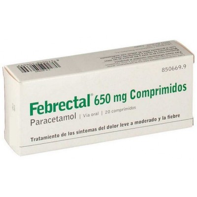 Comprar FEBRECTAL 650 MG 20 COMPRIMIDOS al mejor precio en NuestraFarma, tu farmacia online