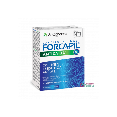 Comprar FORCAPIL ANTICAIDA CABELLO 30 CAPSULAS al mejor precio en NuestraFarma, tu farmacia online