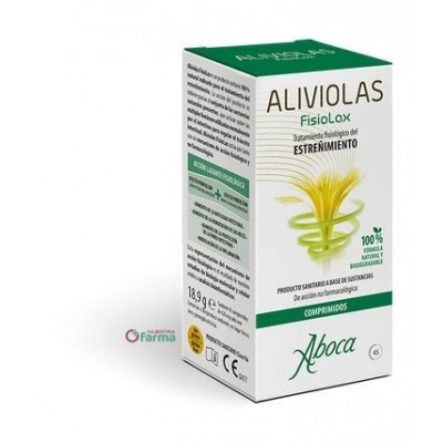 Comprar ALIVIOLAS FISIOLAX 45 COMPRIMIDOS al mejor precio en NuestraFarma, tu farmacia online