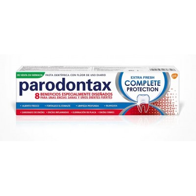 Comprar PARODONTAX COMPLETE PROTECTION EXTRA FRESH 75 ML al mejor precio en NuestraFarma, tu farmacia online