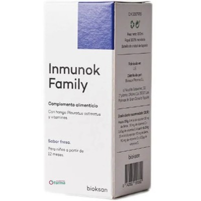 Comprar INMUNOK FAMILY BOTELLA DE CRISTAL 100 ML al mejor precio en NuestraFarma, tu farmacia online
