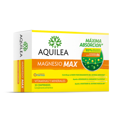 Comprar AQUILEA MAGNESIO MAX 30 COMPRIMIDOS al mejor precio en NuestraFarma, tu farmacia online