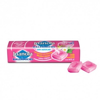 Comprar JUANOLA CARAMELOS FRESA VIT C Y HIERBAS MED 30 G al mejor precio en NuestraFarma, tu farmacia online