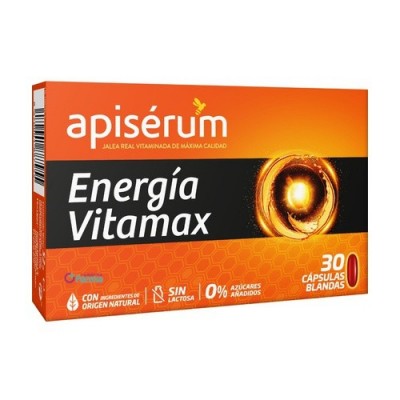 Comprar APISERUM ENERGIA VITAMAX 30 CAPSULAS al mejor precio en NuestraFarma, tu farmacia online
