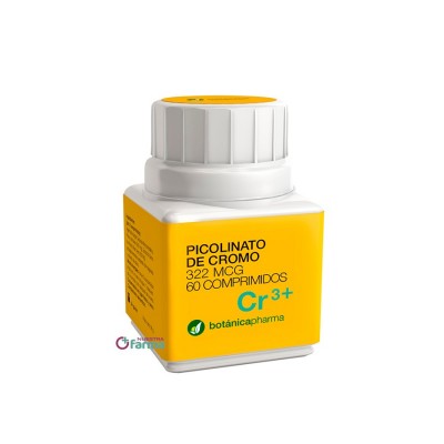 Comprar BOTANICAPHARMA PICOLINATO DE CROMO 322 MG 60 COMPRIMIDOS al mejor precio en NuestraFarma, tu farmacia online
