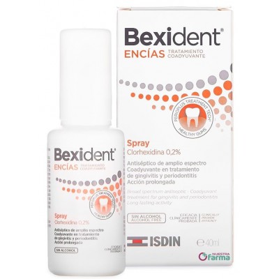 Comprar BEXIDENT ENCIAS CLORHEXIDINA 0,2% SPRAY 40 ML al mejor precio en NuestraFarma, tu farmacia online