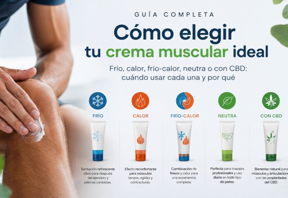 Cuándo elegir crema de frío, calor, frío-calor, neutra o con CBD: guía completa para acertar según tus necesidades